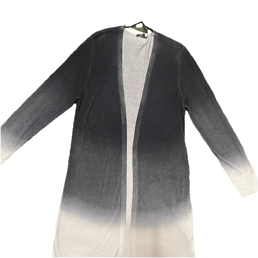 Kobi Halperin‎ Women's Gray Ombre Cardigan Lightweight Sweater  Duster Size M